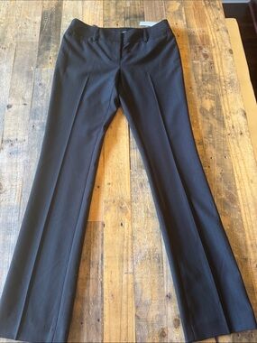Black Barely Boot-Cut Dress Trousers